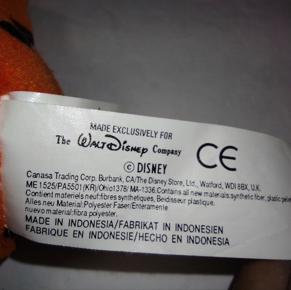 The Disney Store Mini Bean Bag Tigger 9" Plush Stuffed Animal Toy - Picture 8 of 8